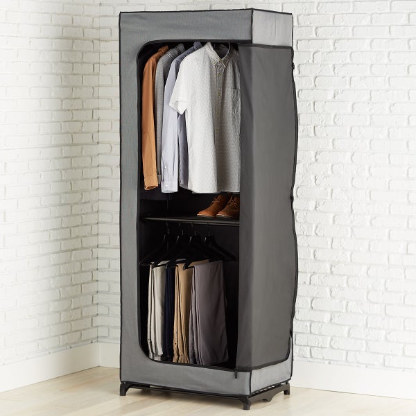 Clothing fabric cabinet, folding wardrobe organizer - Black small