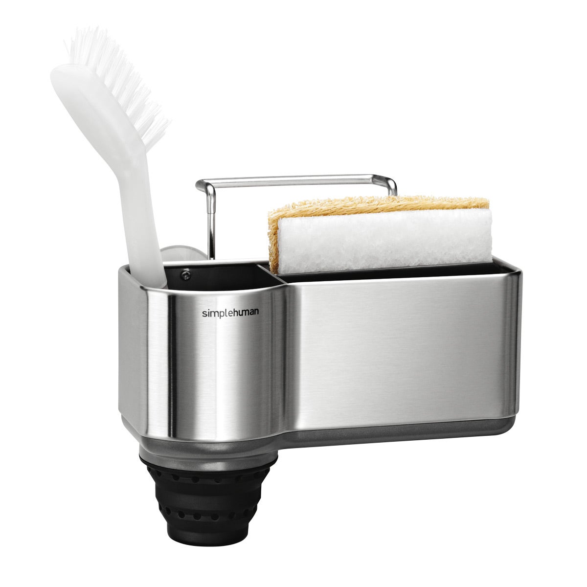 Simplehuman Sink Caddy, Kitchen Sponge Holder, Brushed Stainless Steel