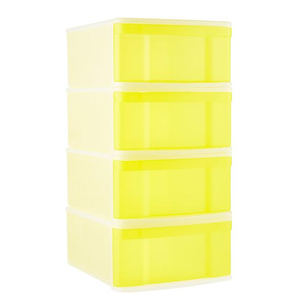 The Container Store Large Tint Stackable Storage Drawer Case of 4