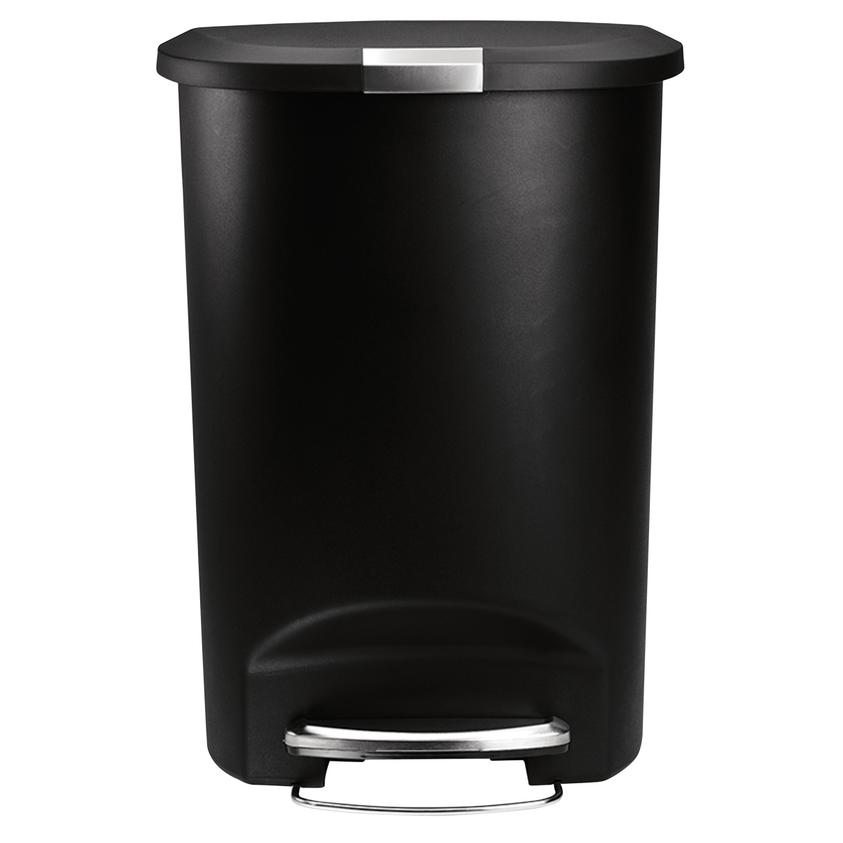 Trash Can Large Capacity14.5 Gallon Trash Can, Semi-Round Kitchen Trash  Can, Stainless Steel