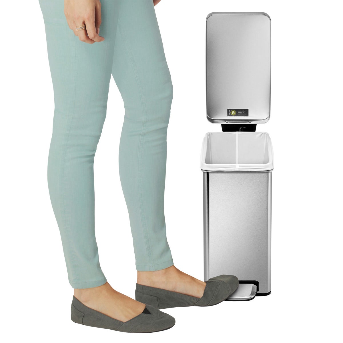 simplehuman Stainless Steel 2.6 gal. Profile Step Trash Can | The