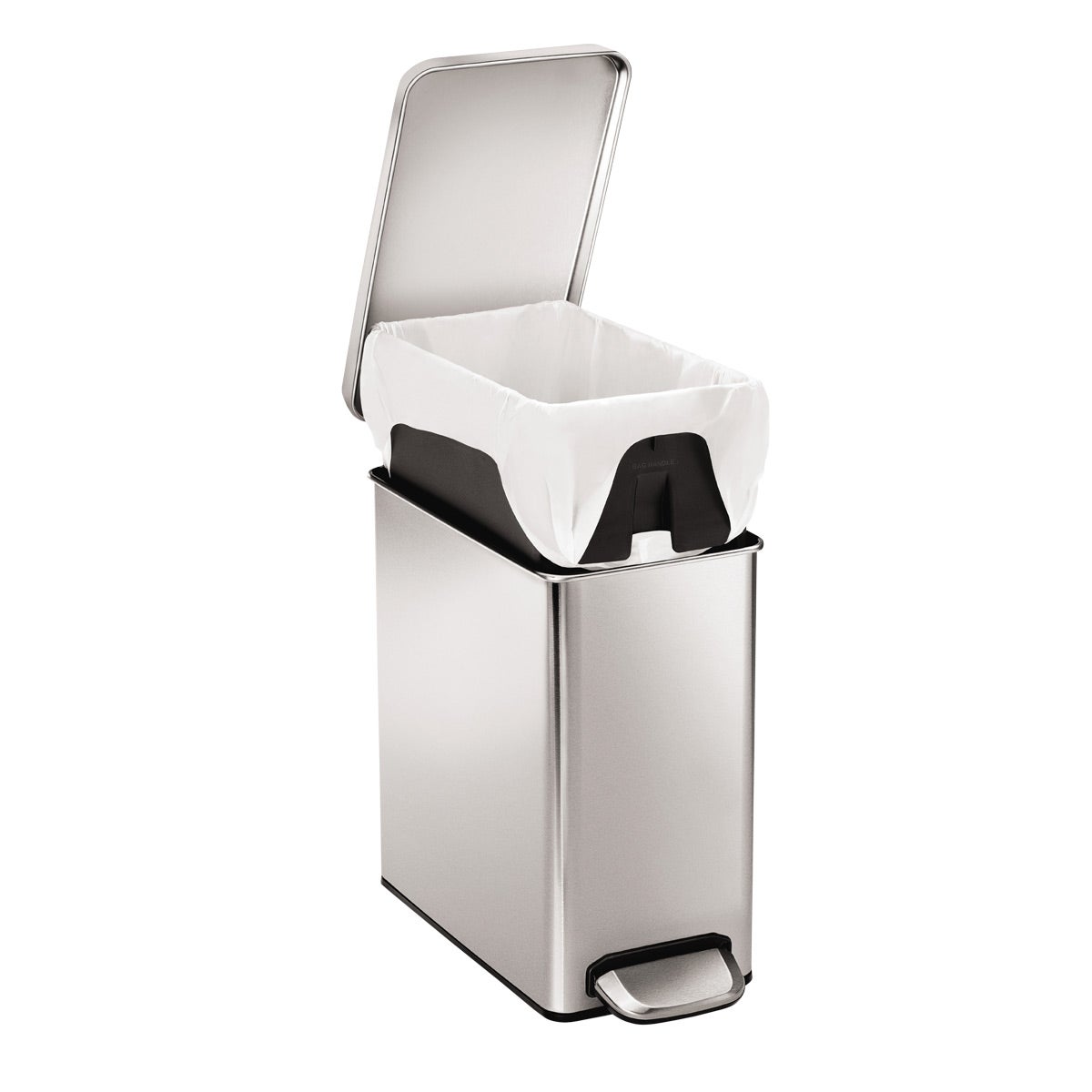 simplehuman Stainless Steel 2.6 gal. Profile Step Trash Can