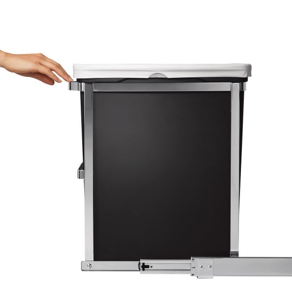 simplehuman Black 8 gal. Under the Counter Pull-Out Trash Can