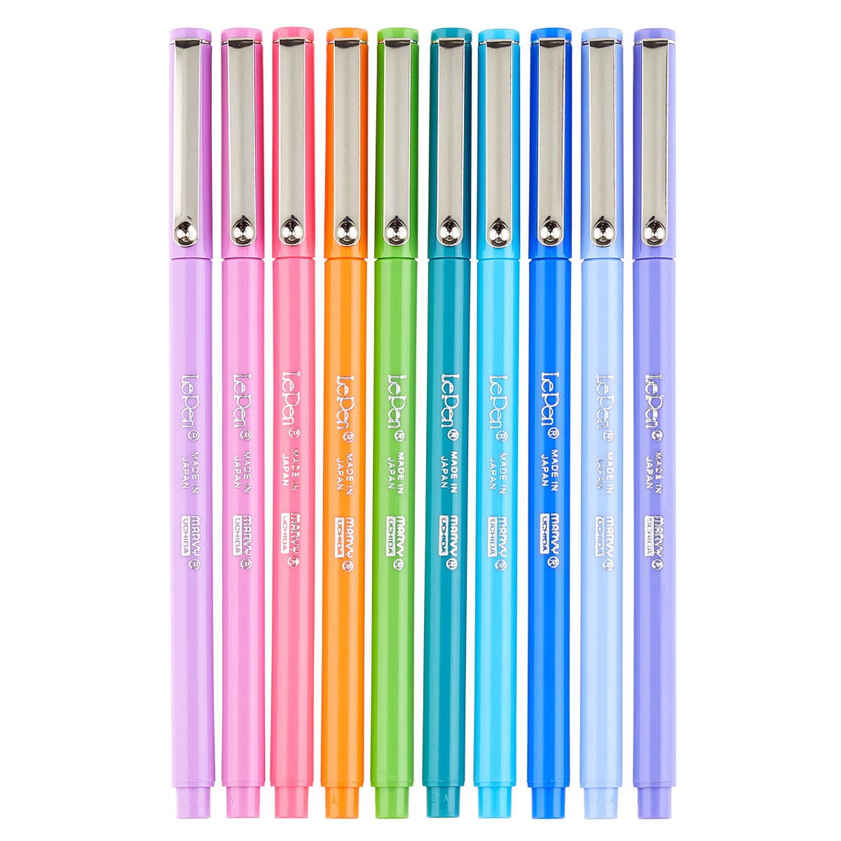 Marvy Le Pen Marker Pen - Fine Point - 8 Color - 10 Pen Basic Set – ANYABOX