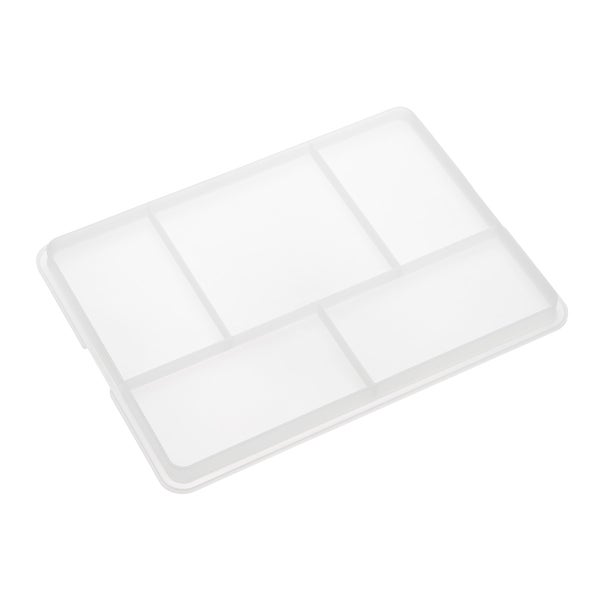 Clear 3-Tier Rolling Cart Reversible Organizer Lid