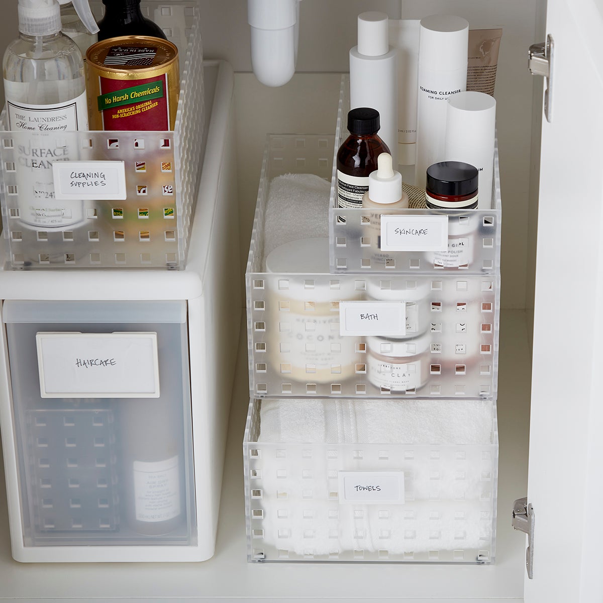 Under the sink storage never looked so good 😍, The Container Store