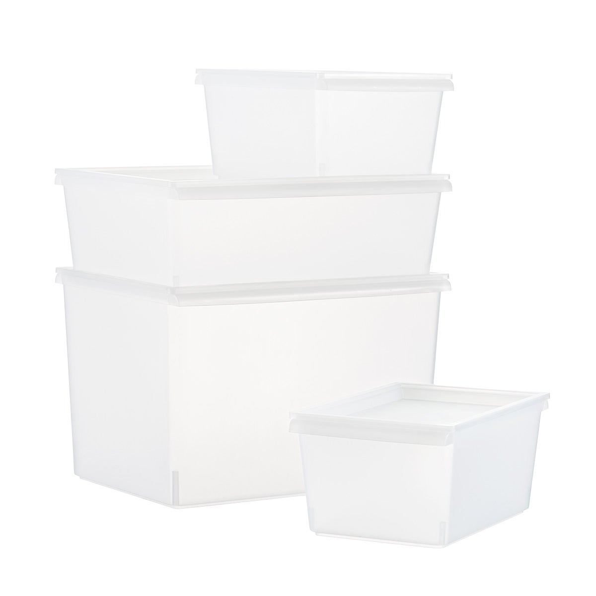 plastic bins with lids