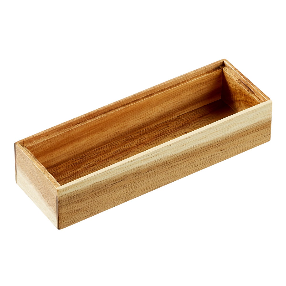 Stackable Acacia Drawer Organizers The Container Store