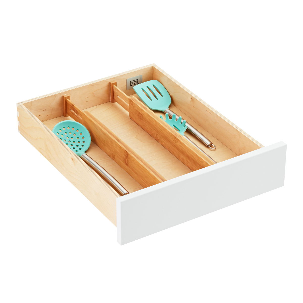 Stackable Bamboo In-Drawer Organizer Trays