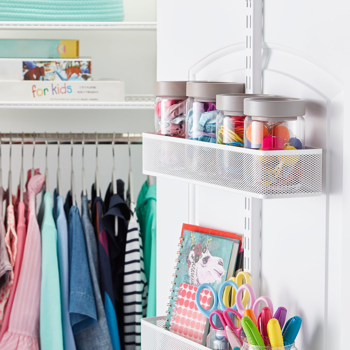 Elfa Classic 2 Closet With Door Wall Rack The Container Store