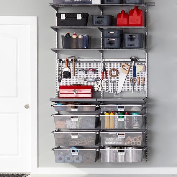 Elfa Classic 4 Platinum Garage The Container Elfa Classic 4 Platinum Garage The, Elfa Garage System Reviews