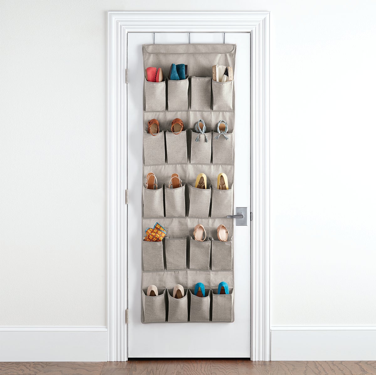 20 Pocket Eco Fabric Over the Door Shoe Bag The Container Store