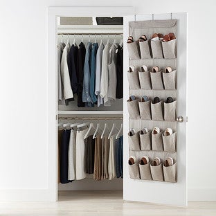 20 Pocket Eco Fabric Over The Door Shoe Bag The Container Store