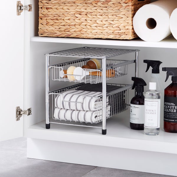 Kitchen Cabinet Rack Under Sink Storage Storage Rack Pull-out Drawer Basket  Finishing Shelf Removable Kitchen Organizer Tool