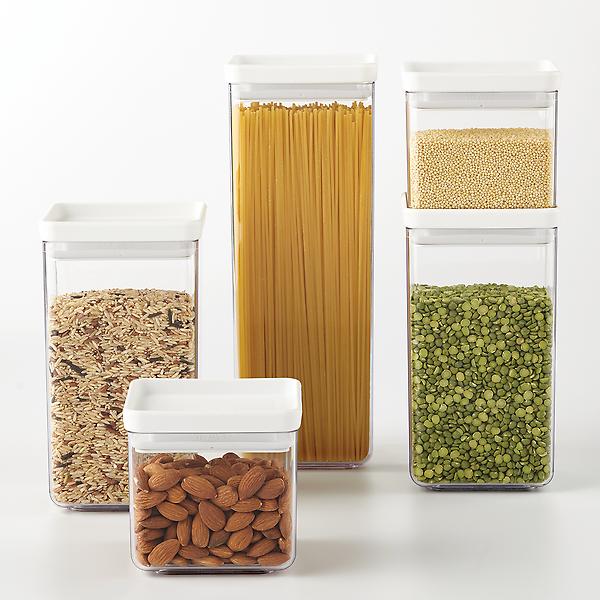 OXO SteeL 5-Piece Airtight Food Storage POP Container Set with 5 Labels