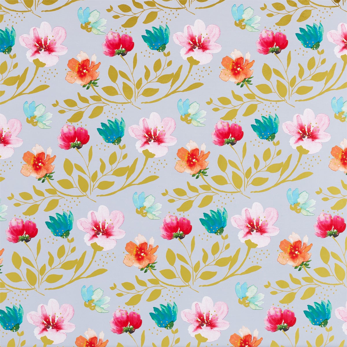 floral foil wrapping paper