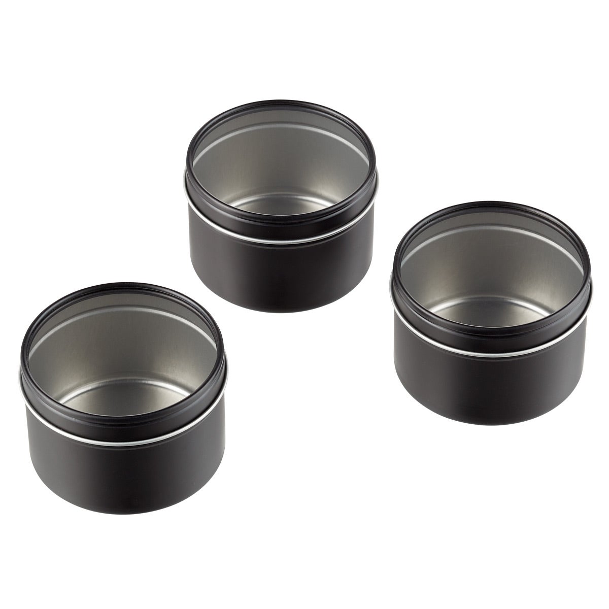 Matte Black Candle Tin Seamless