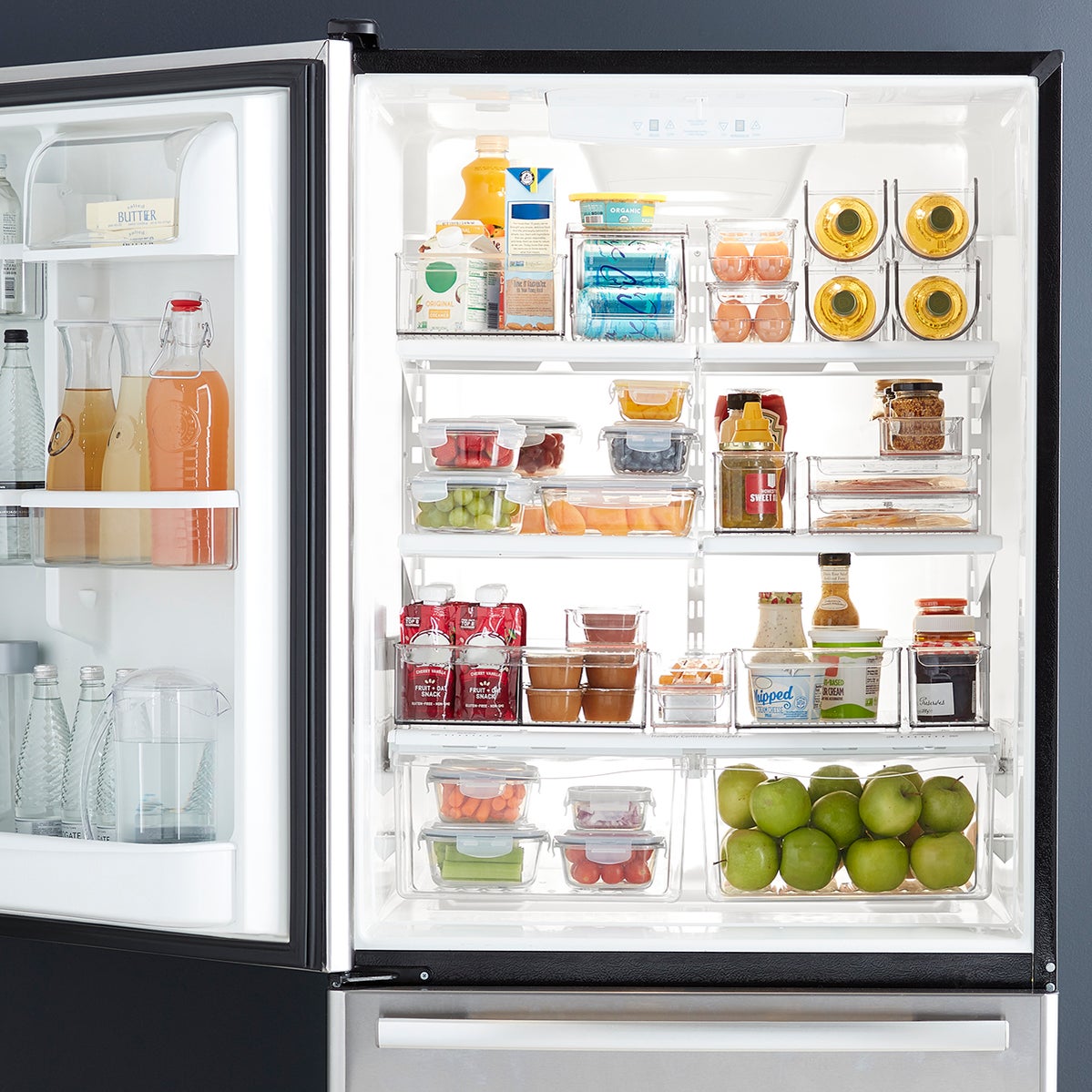 Idesign Linus Fridge Bins Egg Holder The Container Store