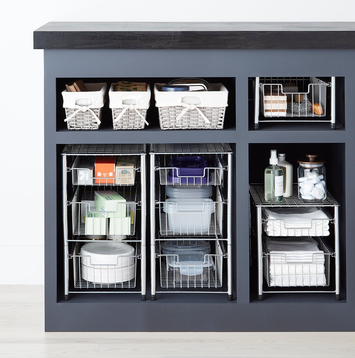 Wire Pull-Out Cabinet Organizers