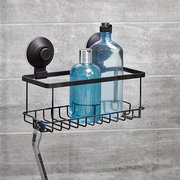 Bathroom Kitchen Shelf Suction Cup Rack Organizer Storage Shower Wall  Basket