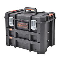 TACTIX Stacking 2-Drawer Chest Black