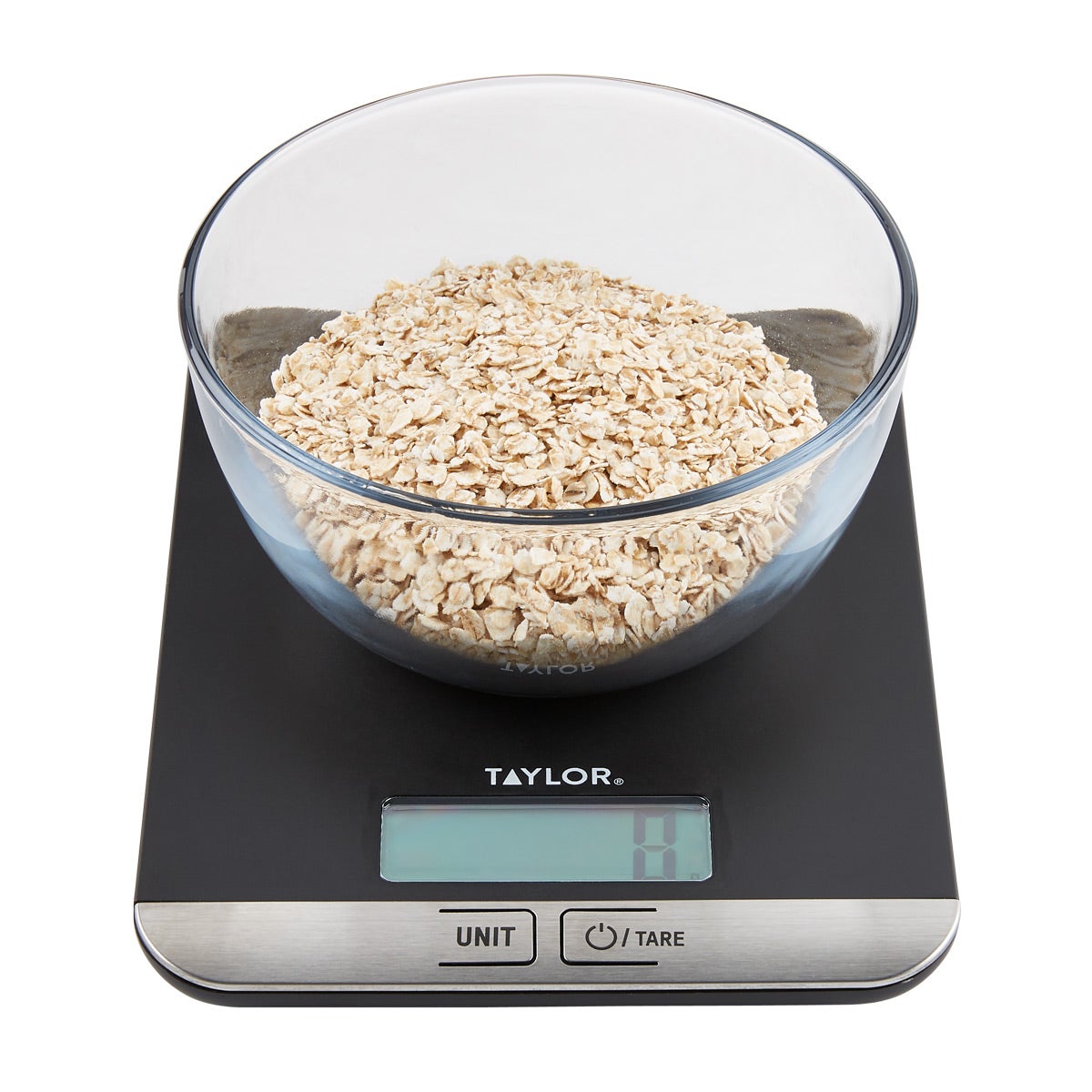 Taylor Digital Kitchen Glass Top 11lb Food Scale Black