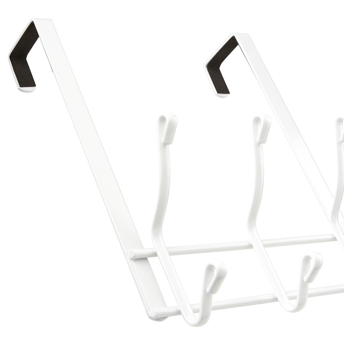 White Over the Door 3-Hook Rack
