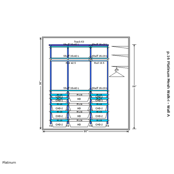 Elfa Classic 6' Platinum Walk-In Closet