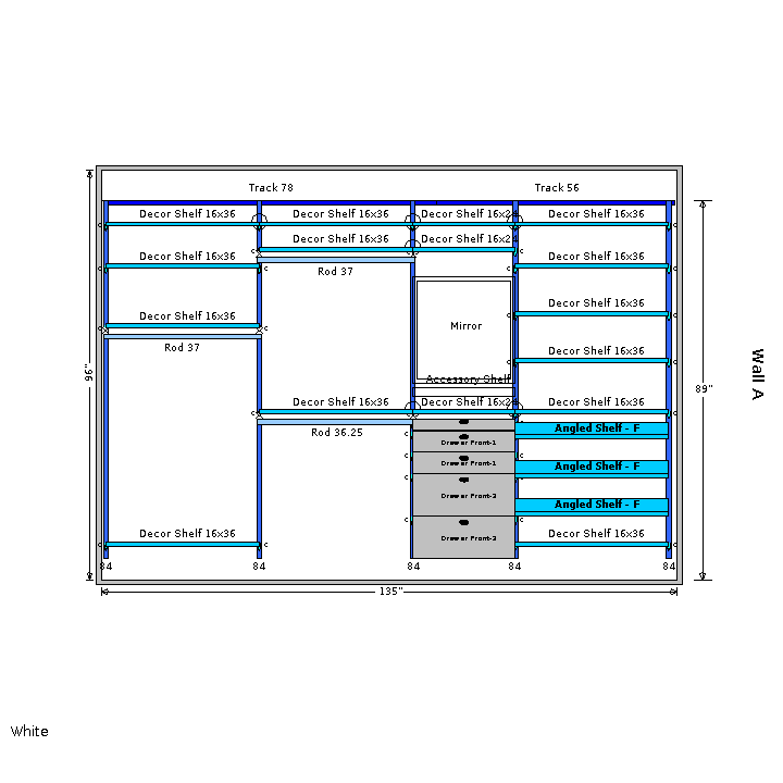 Elfa Décor 11' Birch & White ReachIn Closet The Container Store