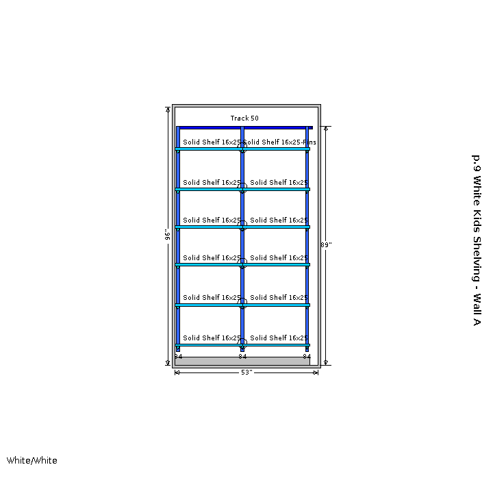Elfa Classic 4' Kids Playroom Shelving
