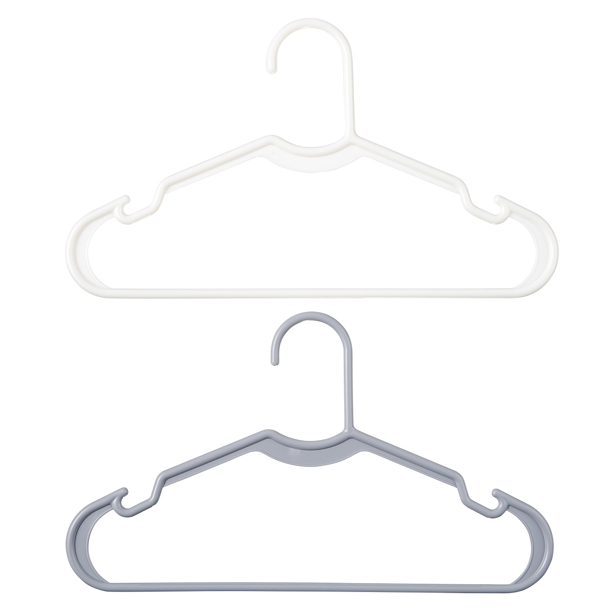 Kid's Wooden Hanger White Pkg/6, 12 x 1/2 x 7-3/4 H | The Container Store