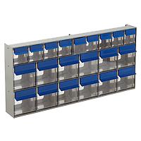 21-Bin Tip-Out Bin Storage Cabinet Grey
