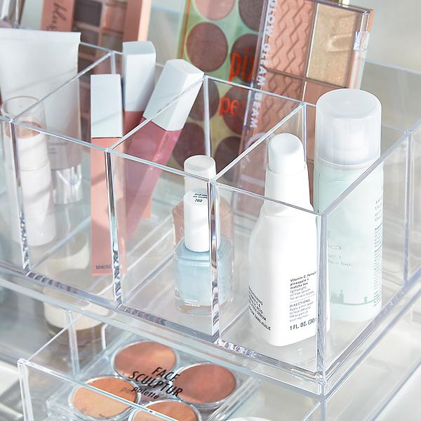 Makeup organizer for vanity Skincare Organizer for Bathroom Countertop  Vanity, Skin care product jewelry storage box.(WHITE)