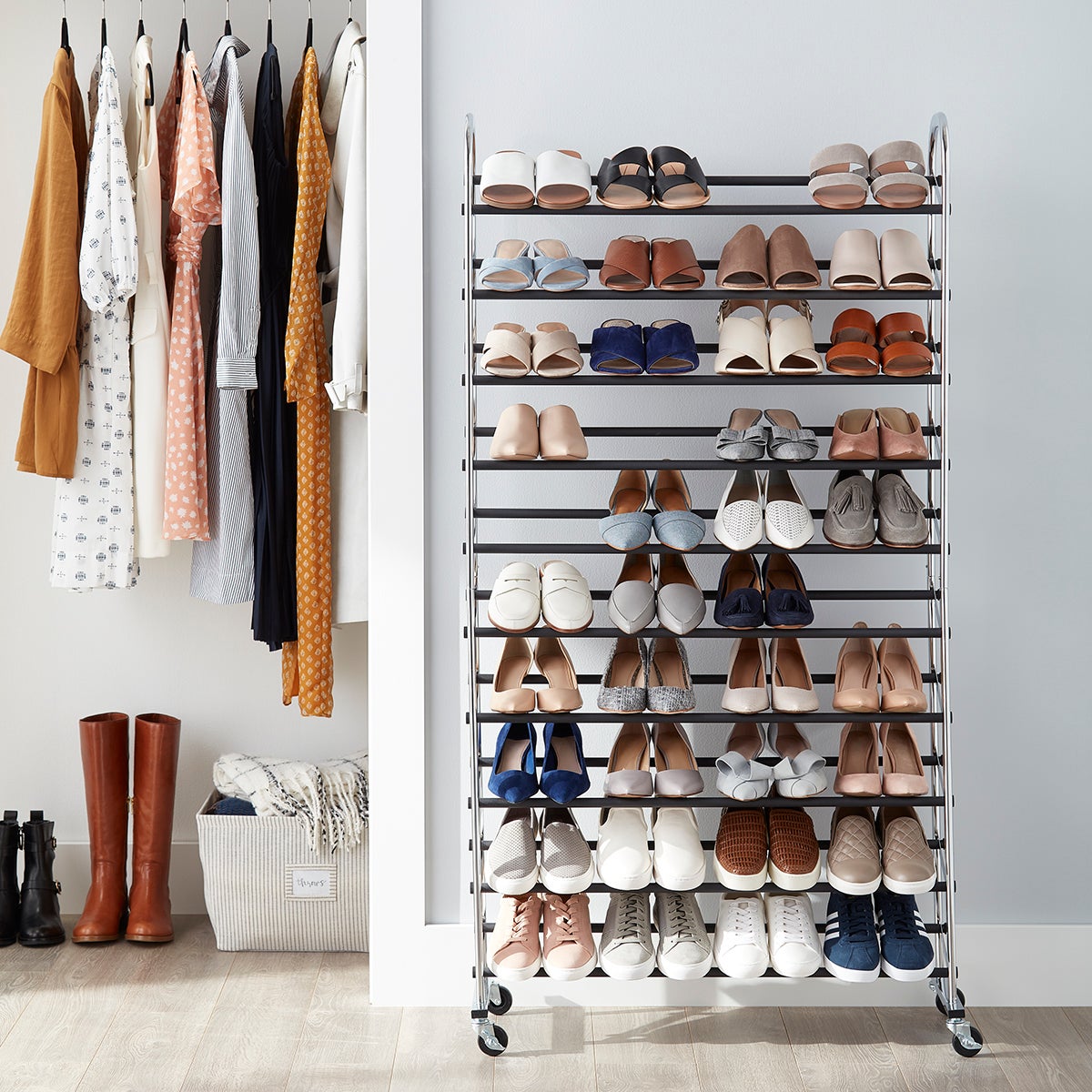 Shoe Wall White, 2' x 16 x 7' | The Container Store