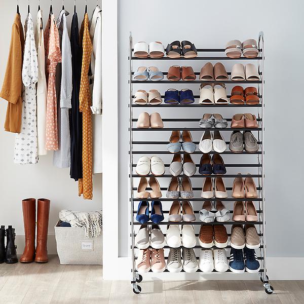 Home-Complete Shoe Rack with 2 Shelves Two Tiers for 12 Pairs For