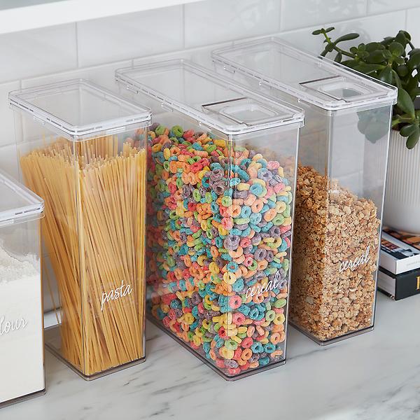 The Home Edit 3 Piece Canister Edit, Food Storage Containers, Clear