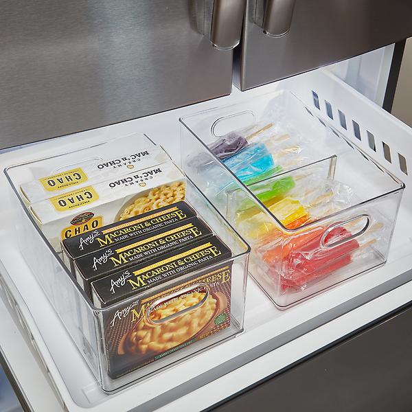 Freezer Organizer Bins Stackable Freezer Storage Clear Pantry Storage  safety