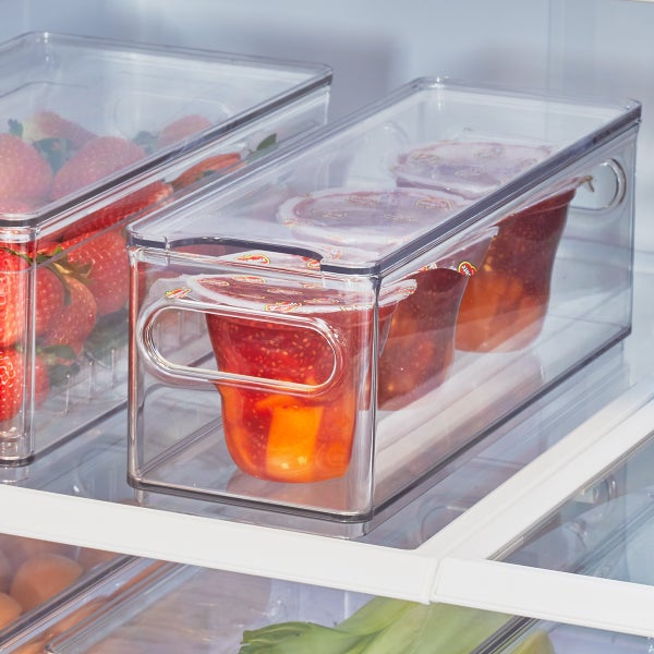 In-Fridge Clear Tall Bins - Stackable Kitchen & Home Storage