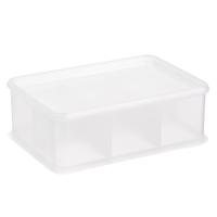 X-Small Shallow Shimo Storage Bin with Lid Translucent