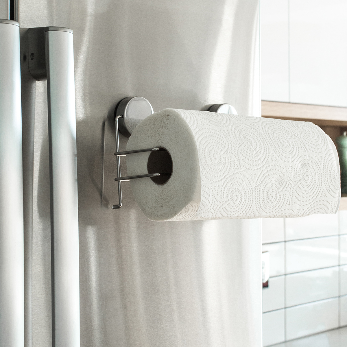 Magnetic Stainless Paper Towel Rack | The Container Store