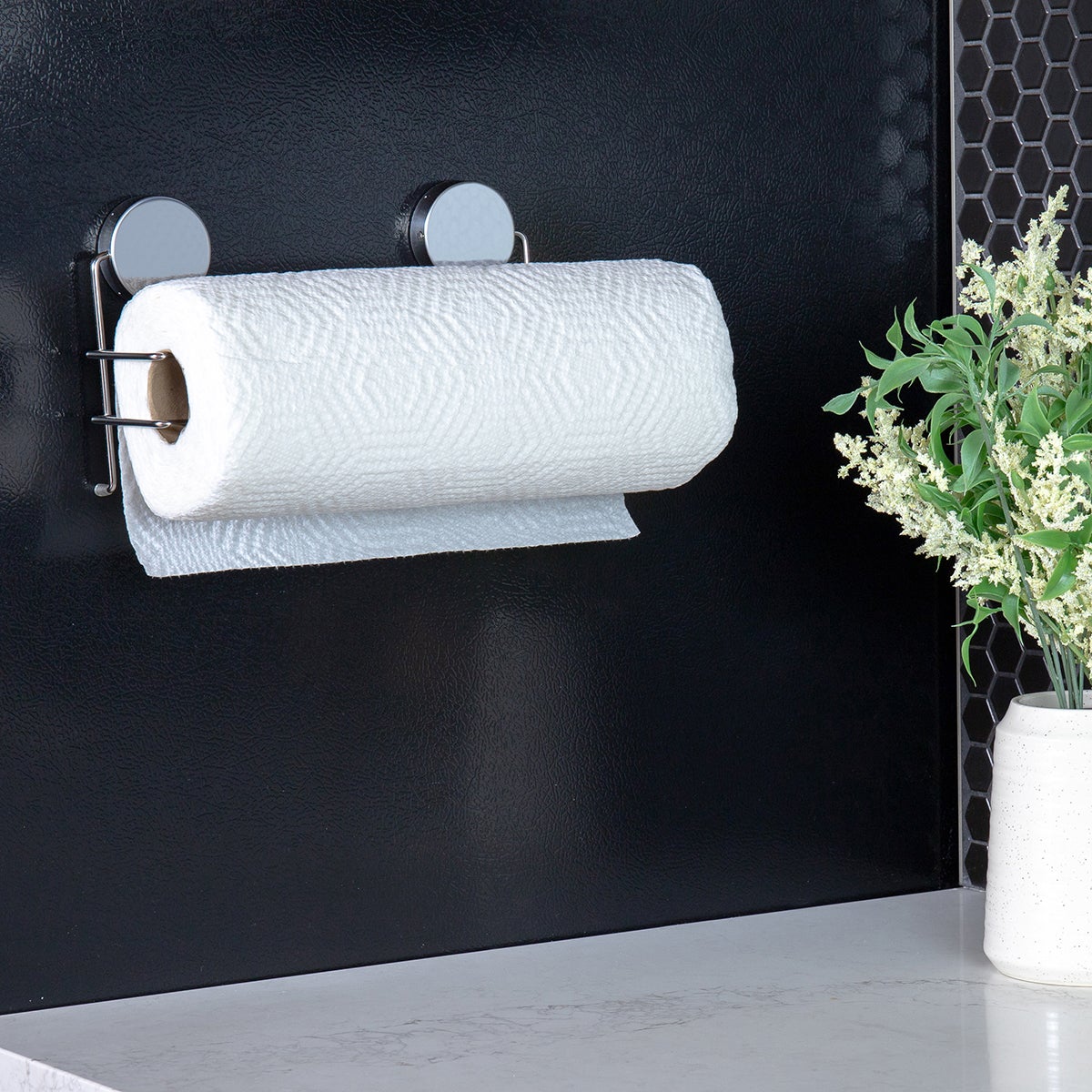 metal paper towel rack