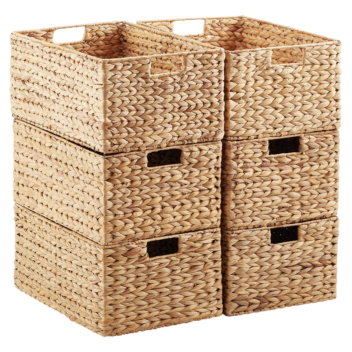 Cases of Water Hyacinth Storage Bins with Handles The Container Store