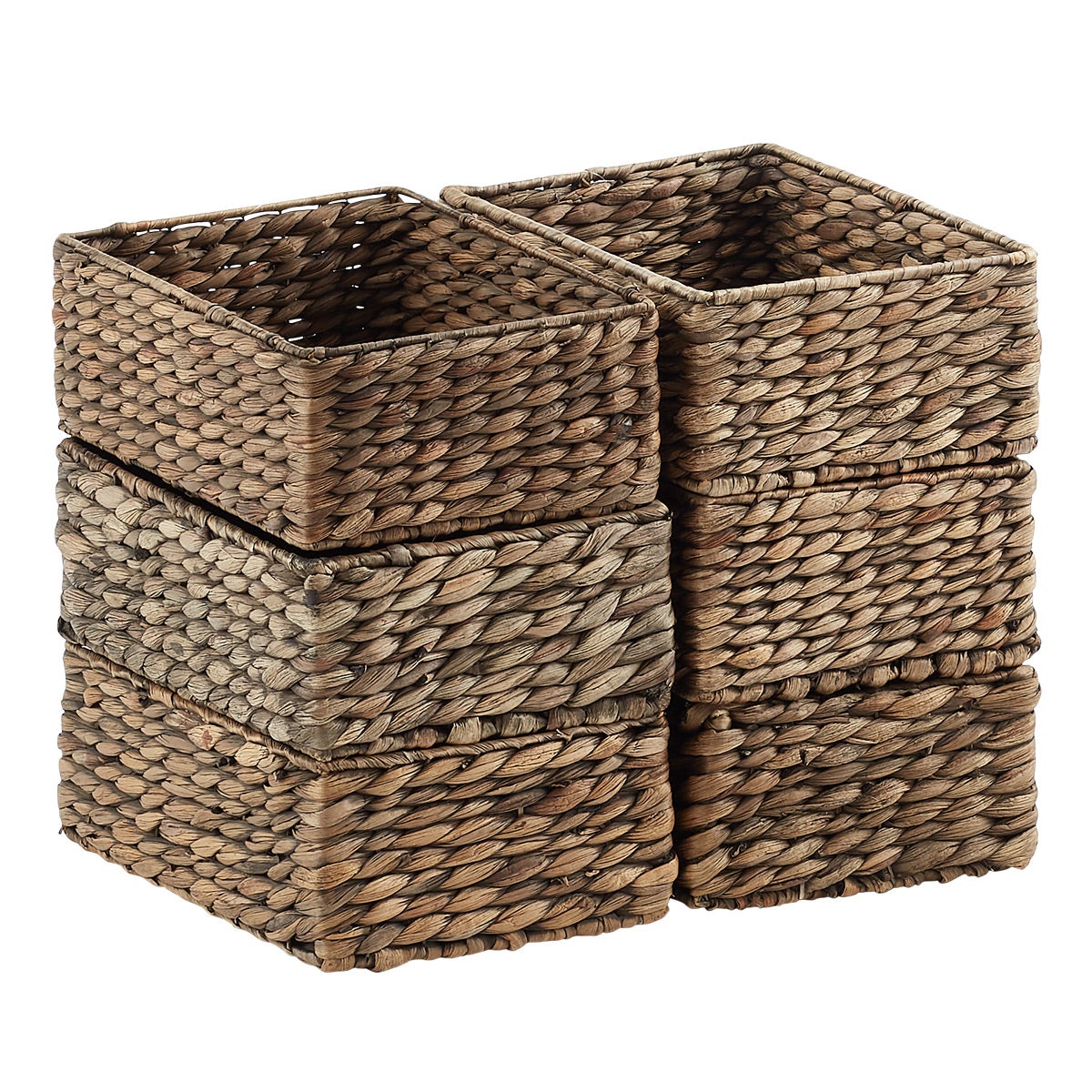 Cases Of Mocha Water Hyacinth Storage Bins With Handles The Container Store