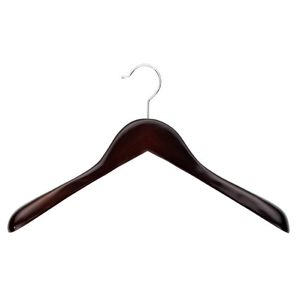 black wooden coat hangers