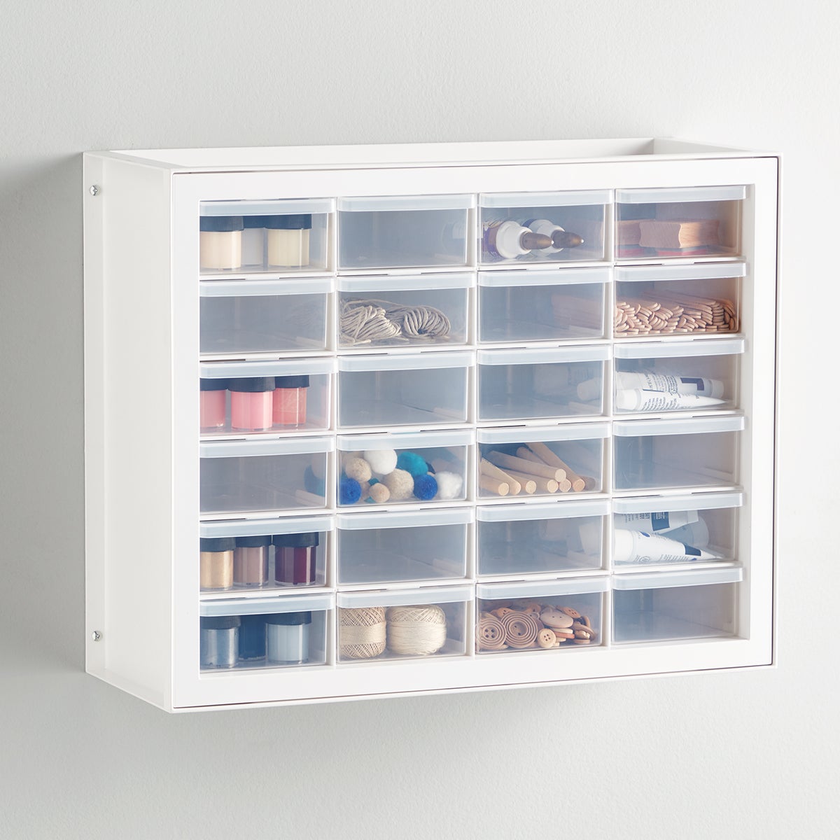 Plastic Storage Cabinet, 24 Drawer (Large)