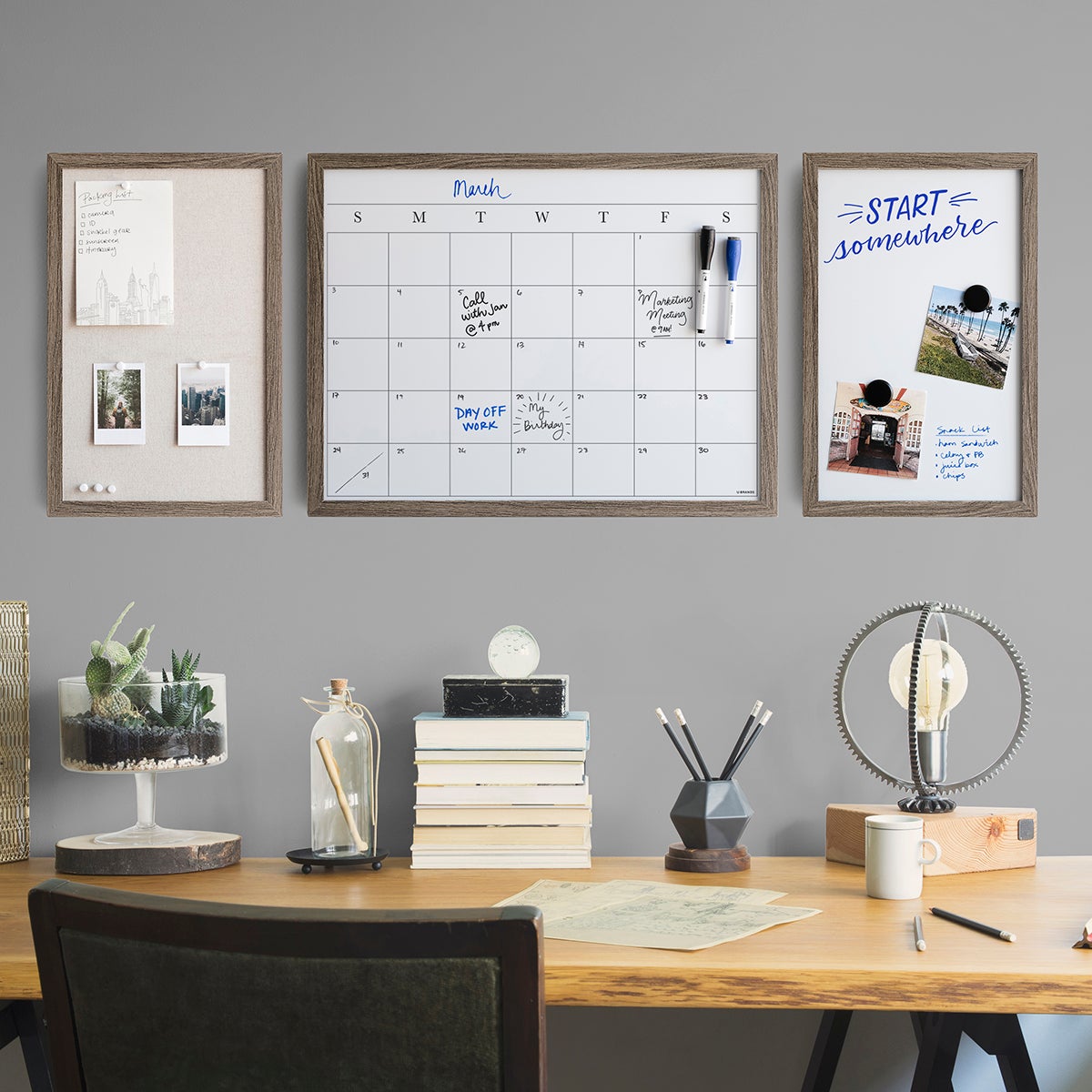 UBrands 17Piece Dry Erase & Cork Board Organization Kit The