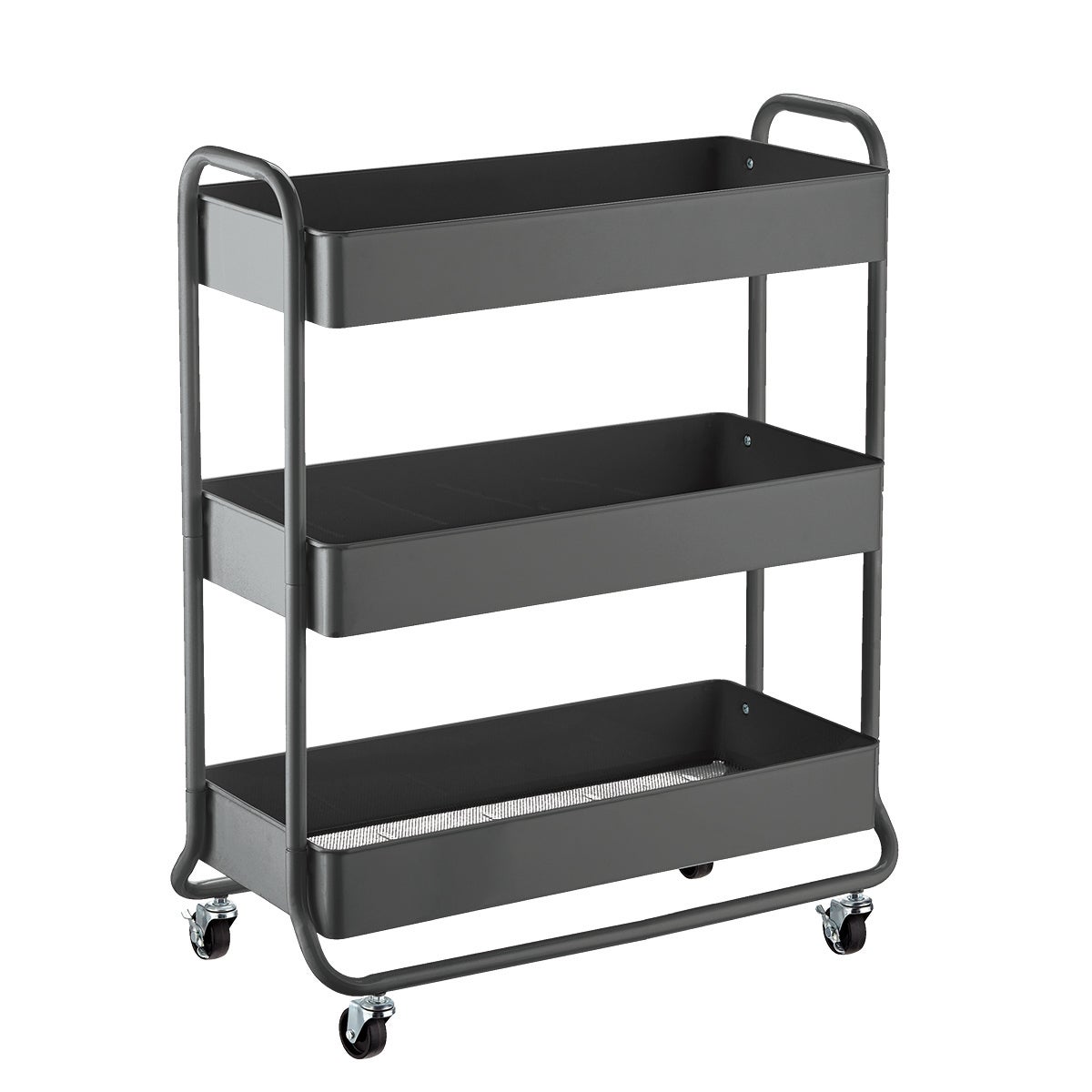 Stackable Storage Bin  3-Tier Venting Rolling Cart: Versatile