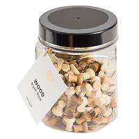 U Brands Push Pins in a Jar Natural/Walnut Wood Pkg/150
