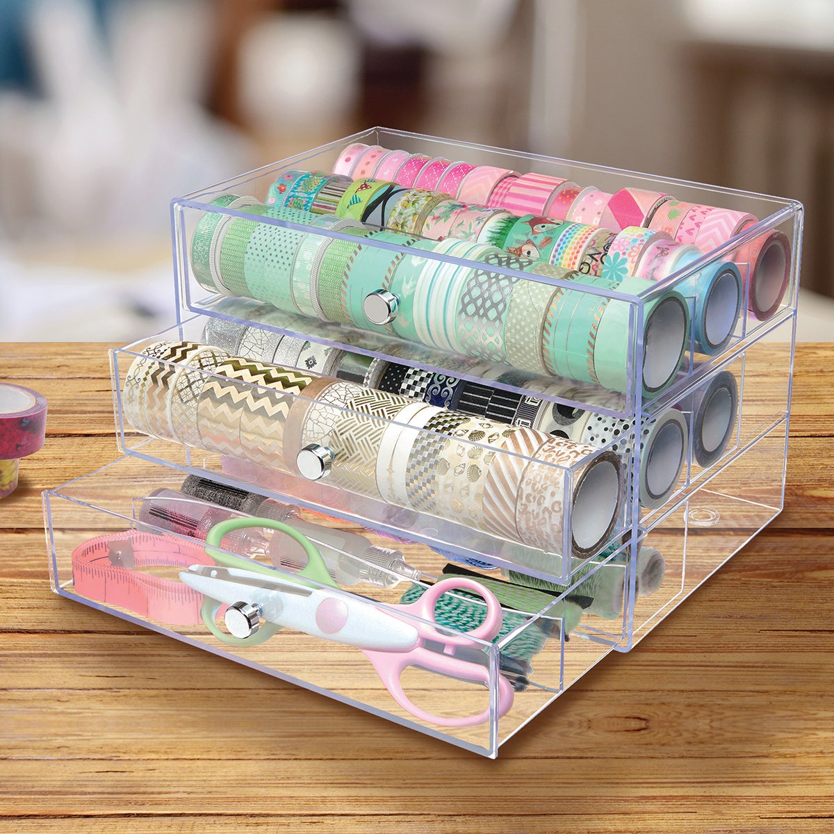 Washi tape holder / travel stationery organizer