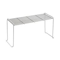 Half-Large Flat Wire Stacking Shelf Silver